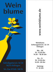Weinblume Karlsruhe · Logo/Erscheinungbild (hier: Label) · 1995