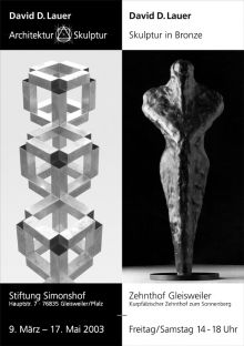 David D. Lauer · Plakat Doppelausstellung in Glesweiler/Pfalz · 2003