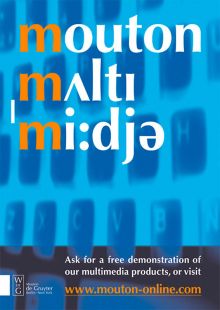 De Gruyter Mouton · Berlin · Messeplakat ›Mouton Multi Media‹ · 2004