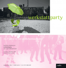 .radix · Werkstattparty-Einladungskarte · 2018